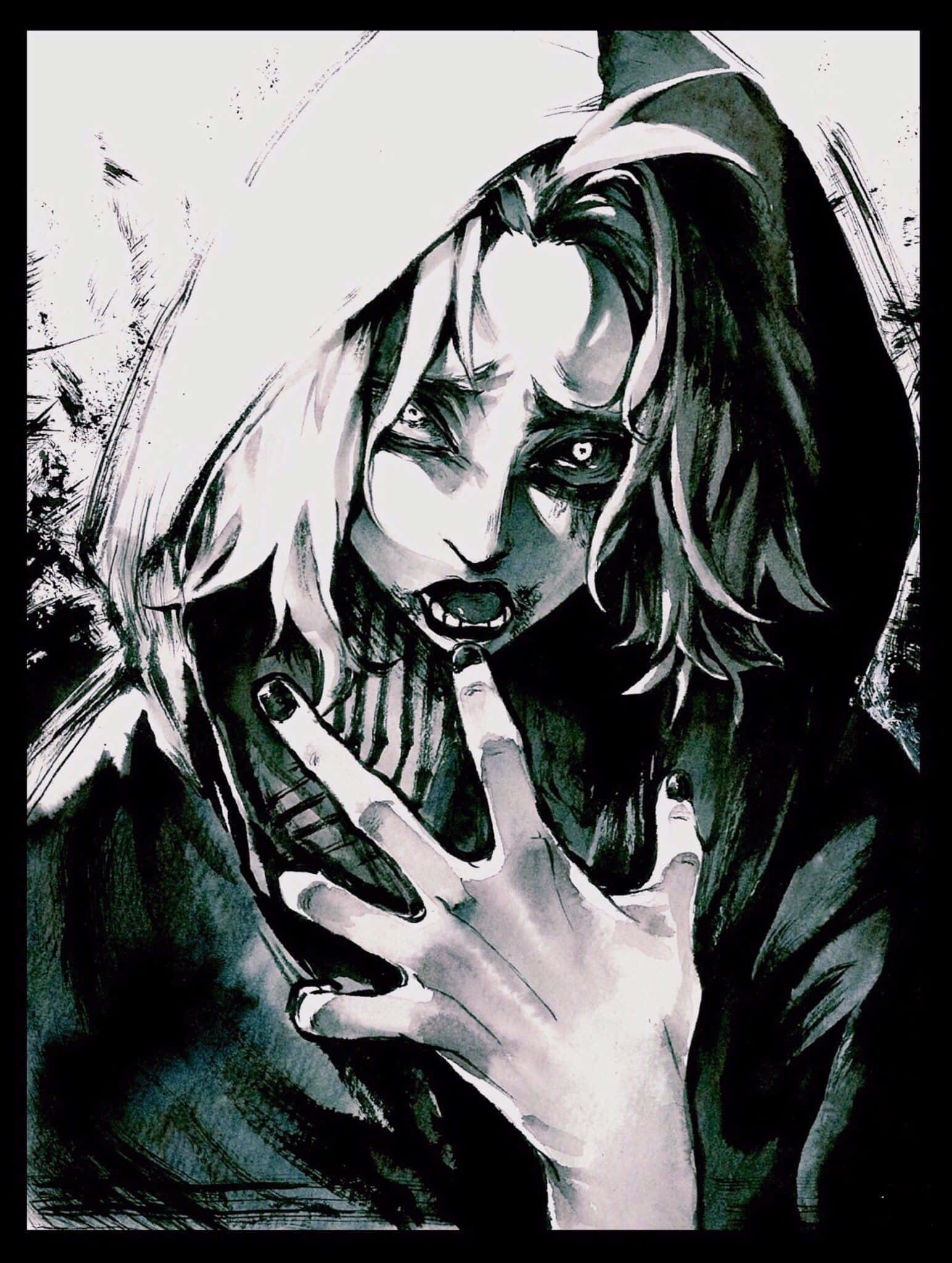 Seidou Takizawa - Tokyo Ghoul-karakter in aksiehouding Muurpapier