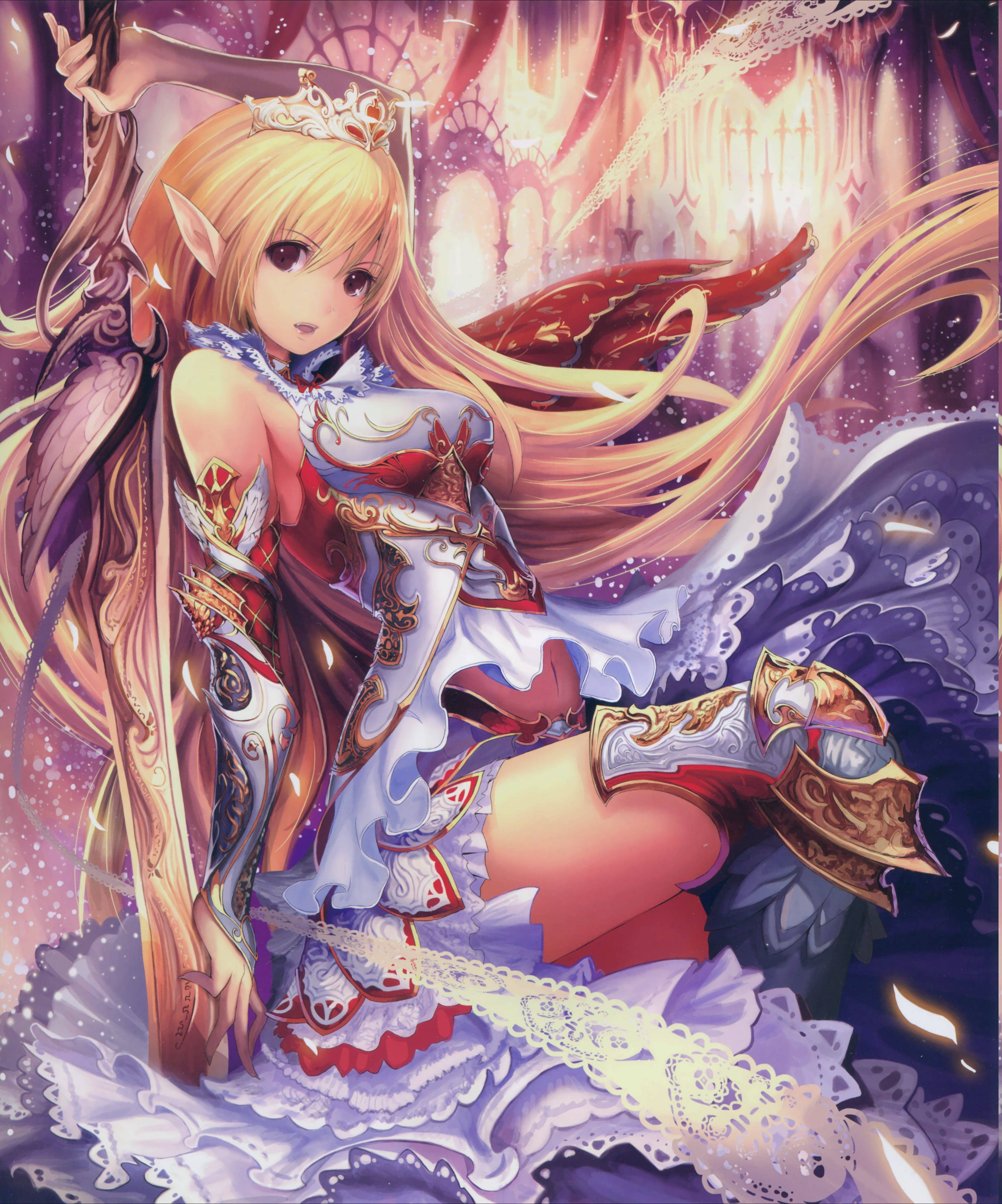 Seksy Anime Fantasie Vegter Muurpapier