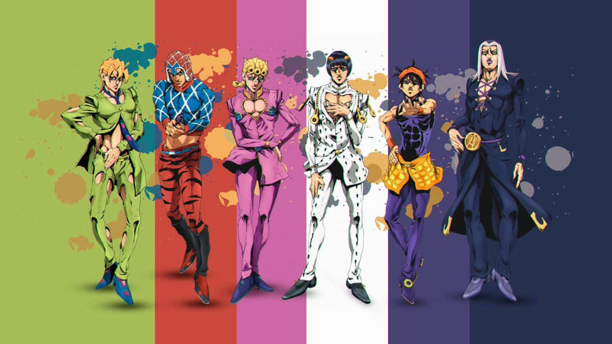 Ses Goue Wind in Jojo Manga Muurpapier