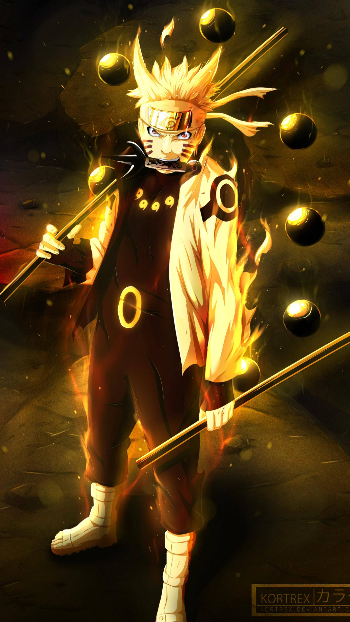 Ses Weë Sage Naruto Foon Muurpapier