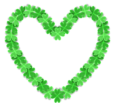 Shamrock Hart Liefde Simbool Muurpapier