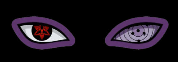 Sharingan en Rinnegan Oë Muurpapier