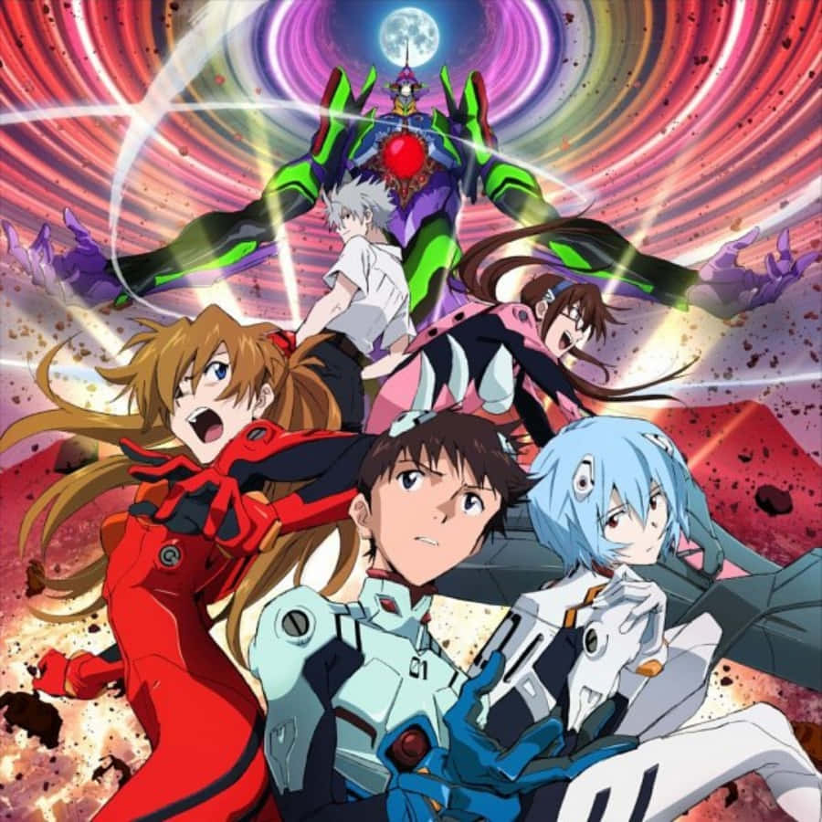 Shinji Ikari en Kaworu in die oorspronklike anime-klassiek, Neon Genesis Evangelion Muurpapier