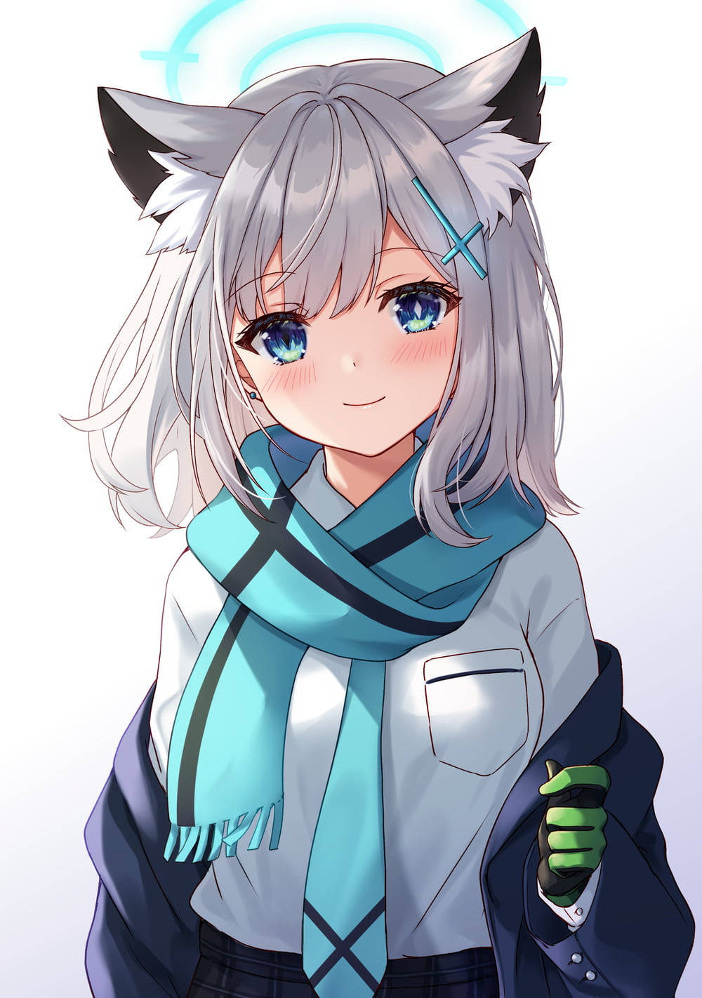 Shiroko Oulike Anime Meisie iPhone Muurpapier