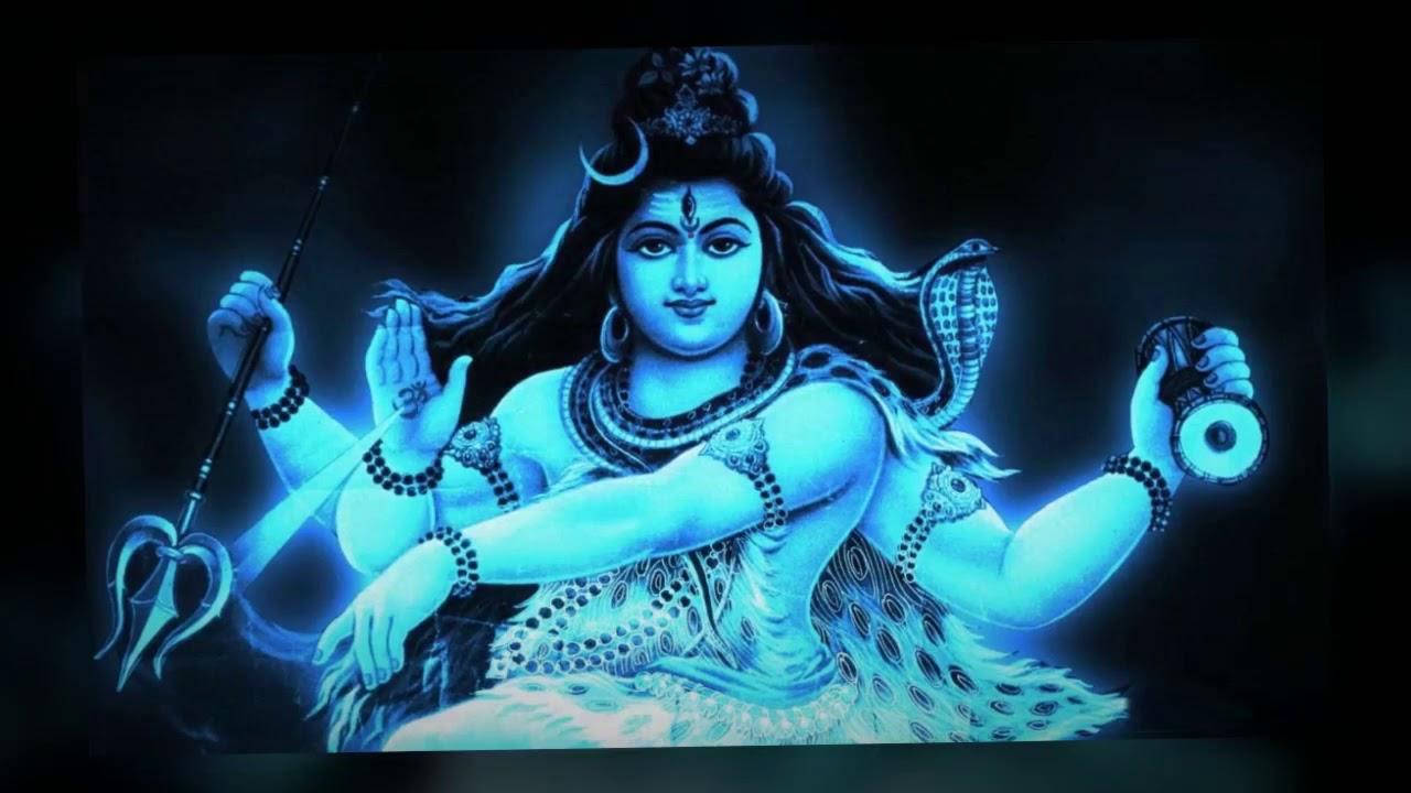 Shiv Shankar Neon Blou HD Muurpapier