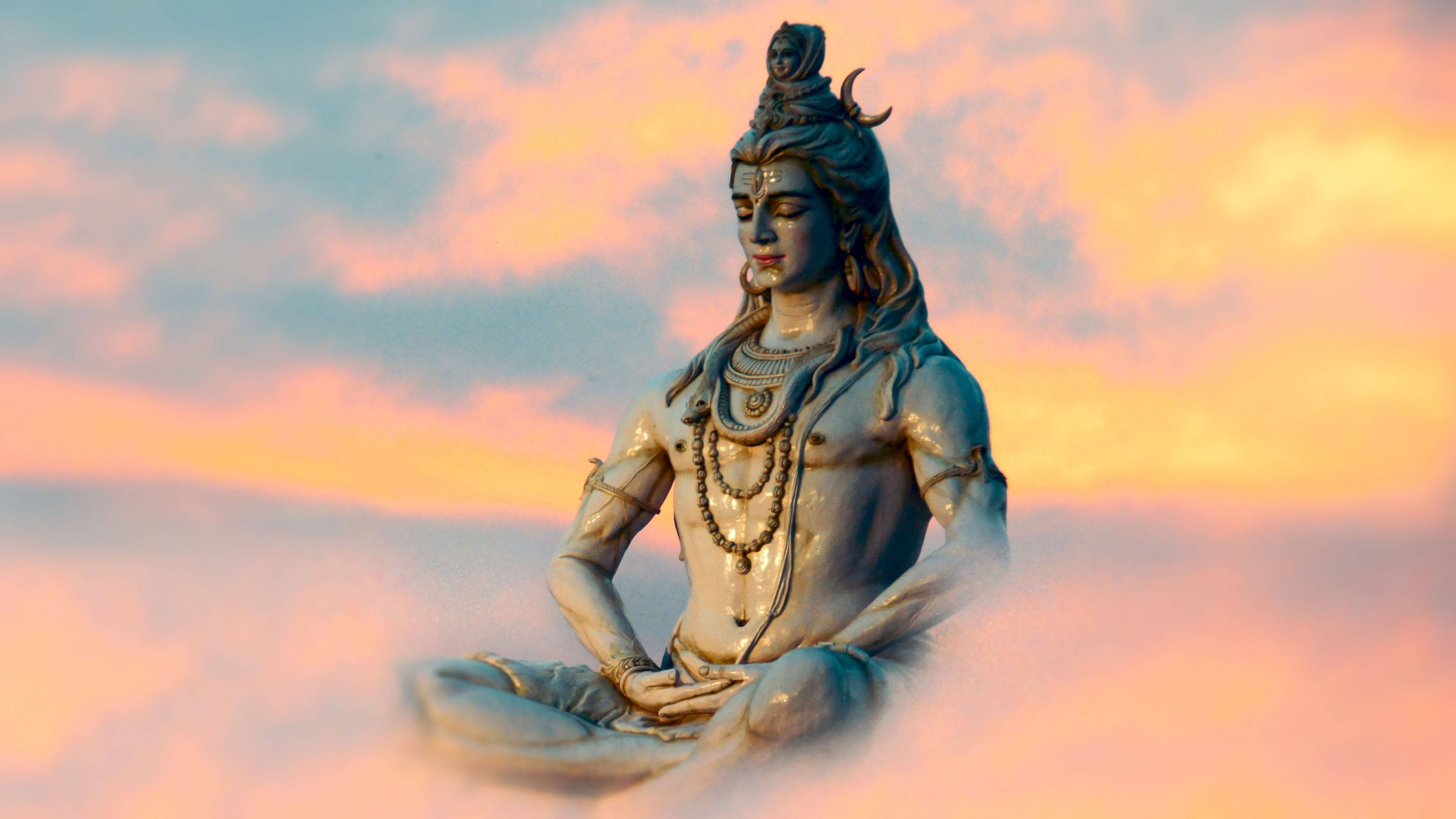 Shiv Shankar op Pastel Lug HD Muurpapier