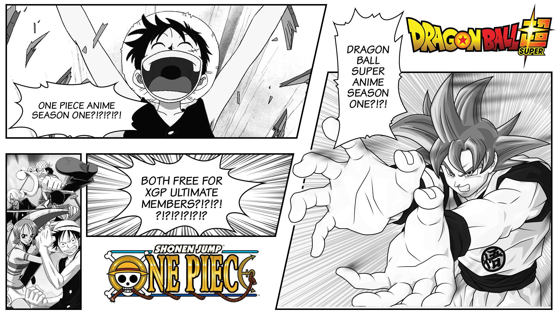 Shonen Jump-baniermanga-paneel Muurpapier