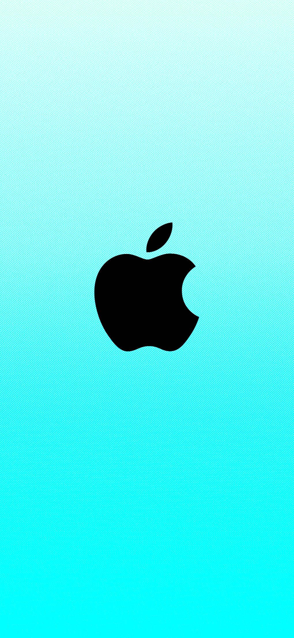 Siaanblou Apple-logo Muurpapier