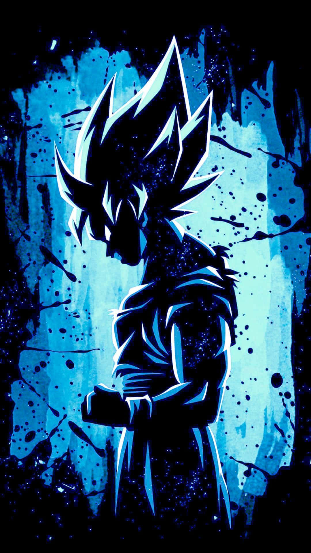 Siek Anime Goku Dragon Ball Z Blou Estetika Muurpapier