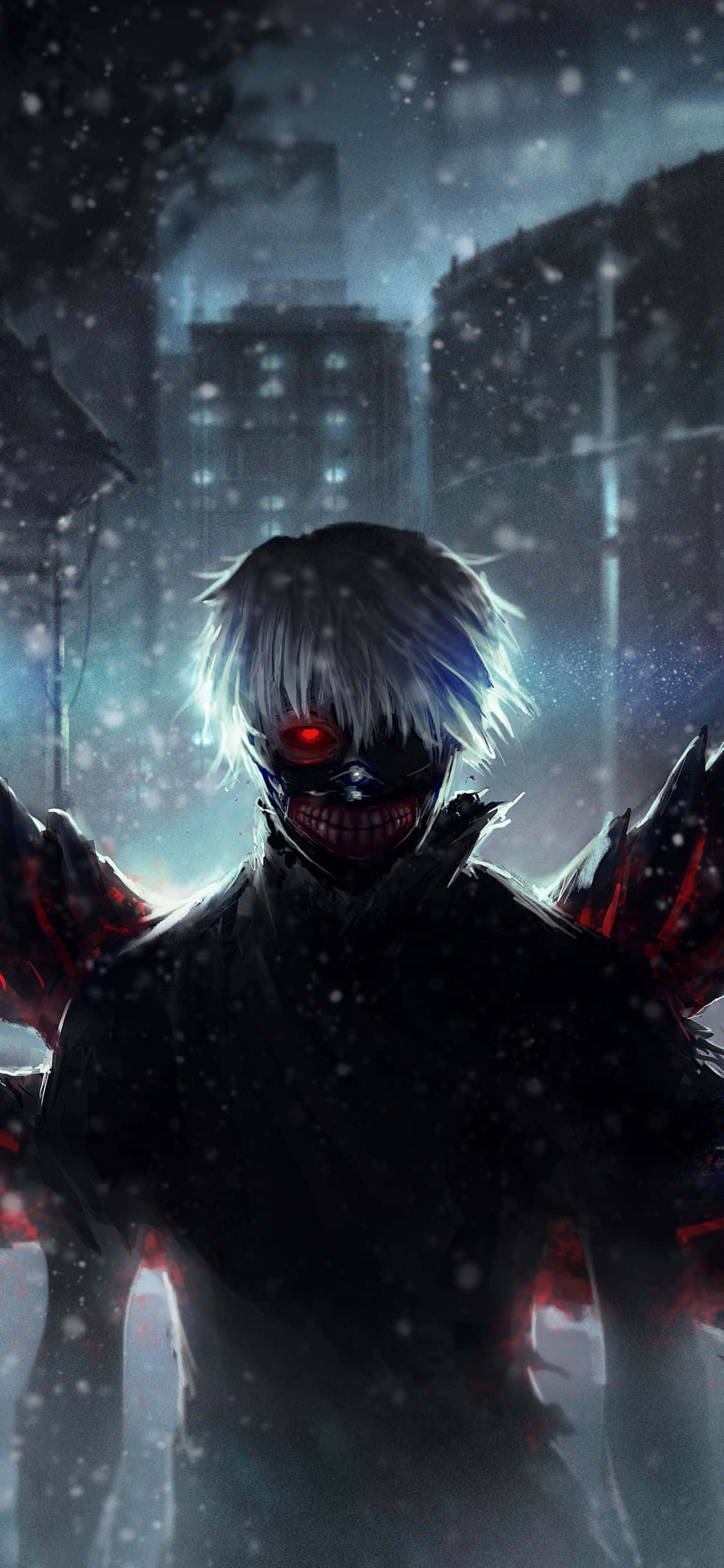 Siek Anime Tokio Ghoul Kaneki Ken Gloeiende Oog Muurpapier