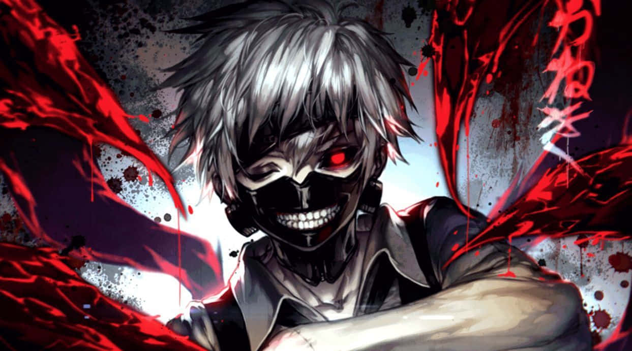 Siek Anime Tokyo Ghoul Kaneki Ken Masker Muurpapier