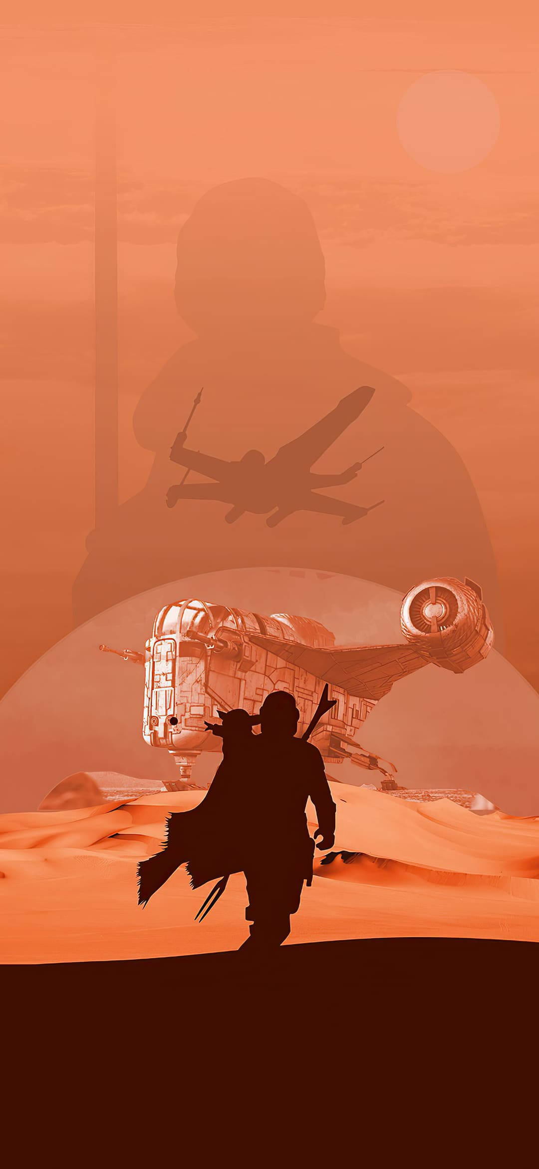 Silhoeët Star Wars iPhone 6 Plus Muurpapier