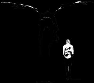 Silhoeët van Light Yagami en Ryuk — Oulik anime GIF Muurpapier