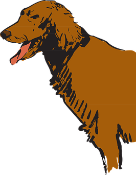 Silhoeët van 'n Golden Retriever Muurpapier