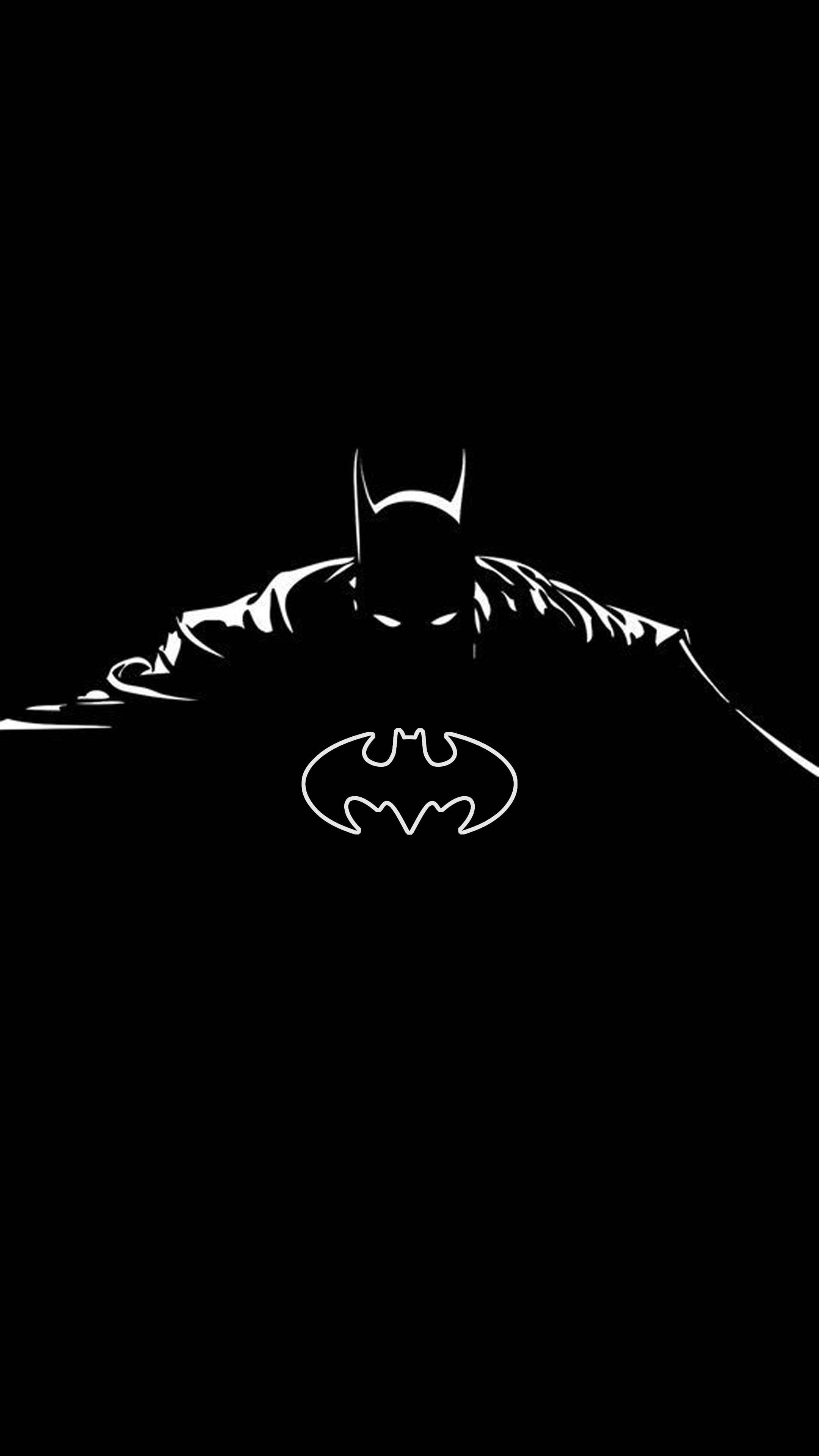 Silhouet Batman Logo iPhone Muurpapier