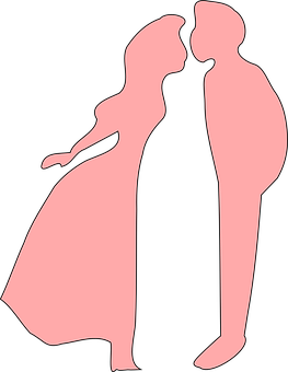 Silhouet Paar Liefde Oomblik Muurpapier