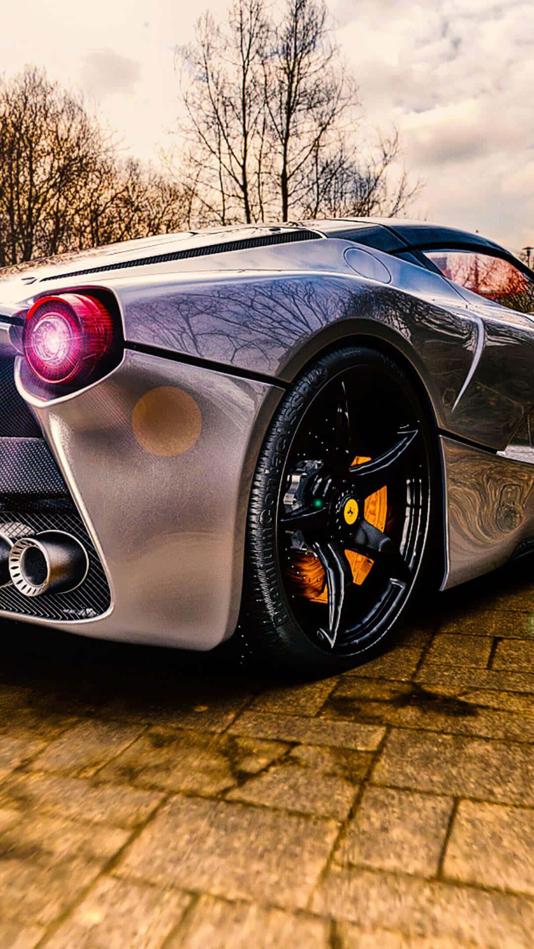Silwer Duur Ferrari Muurpapier