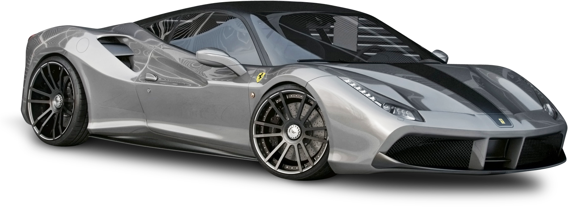 Silwer Ferrari Sportmotor Muurpapier