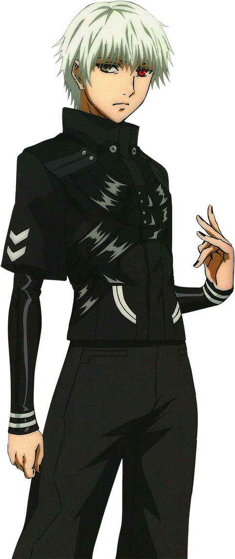 Silwerhaar Anime Karakter in Swart Uniform Muurpapier