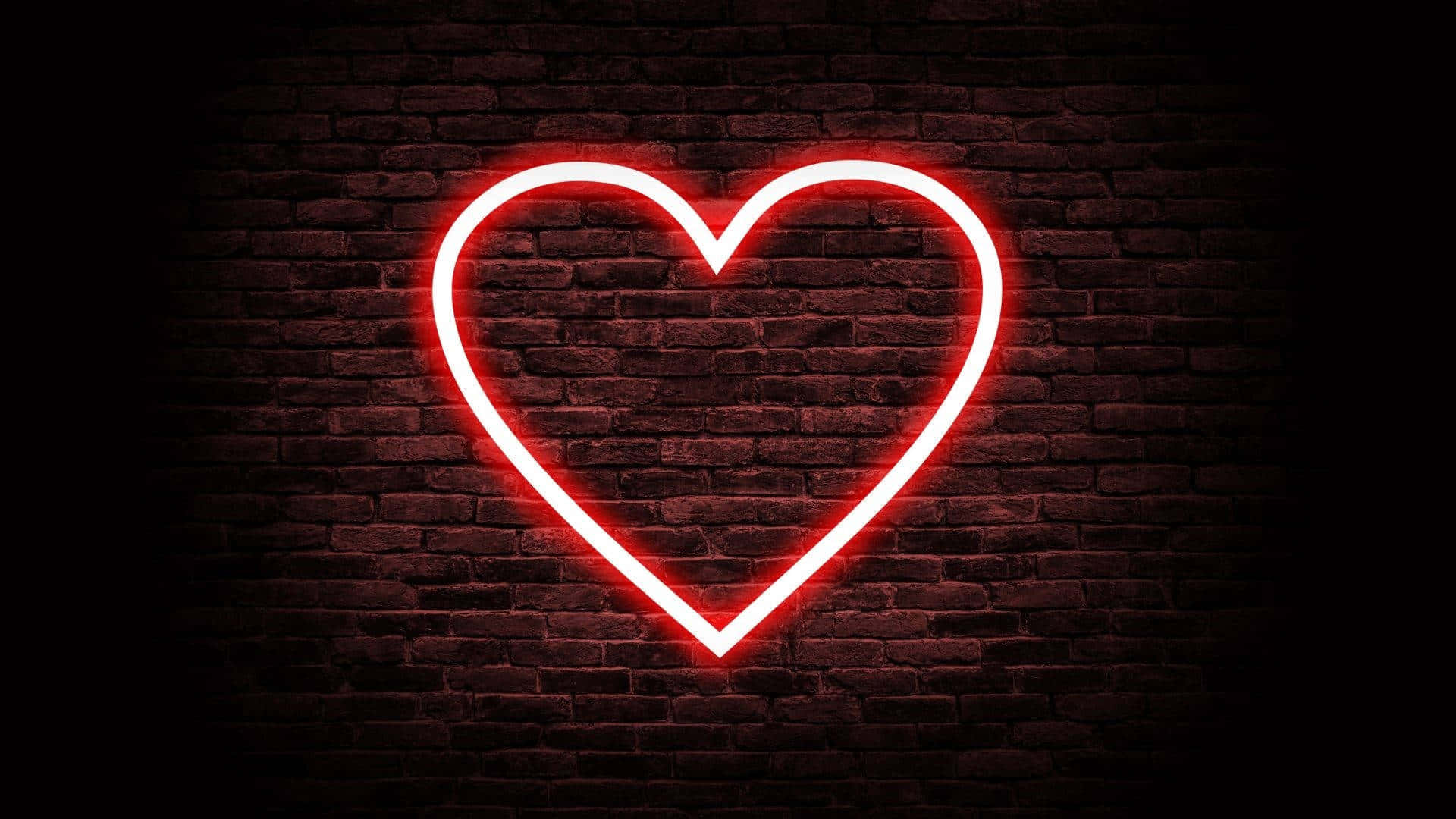 Sit die vibes hoog met hierdie Neon Rooi Estetika Muurpapier