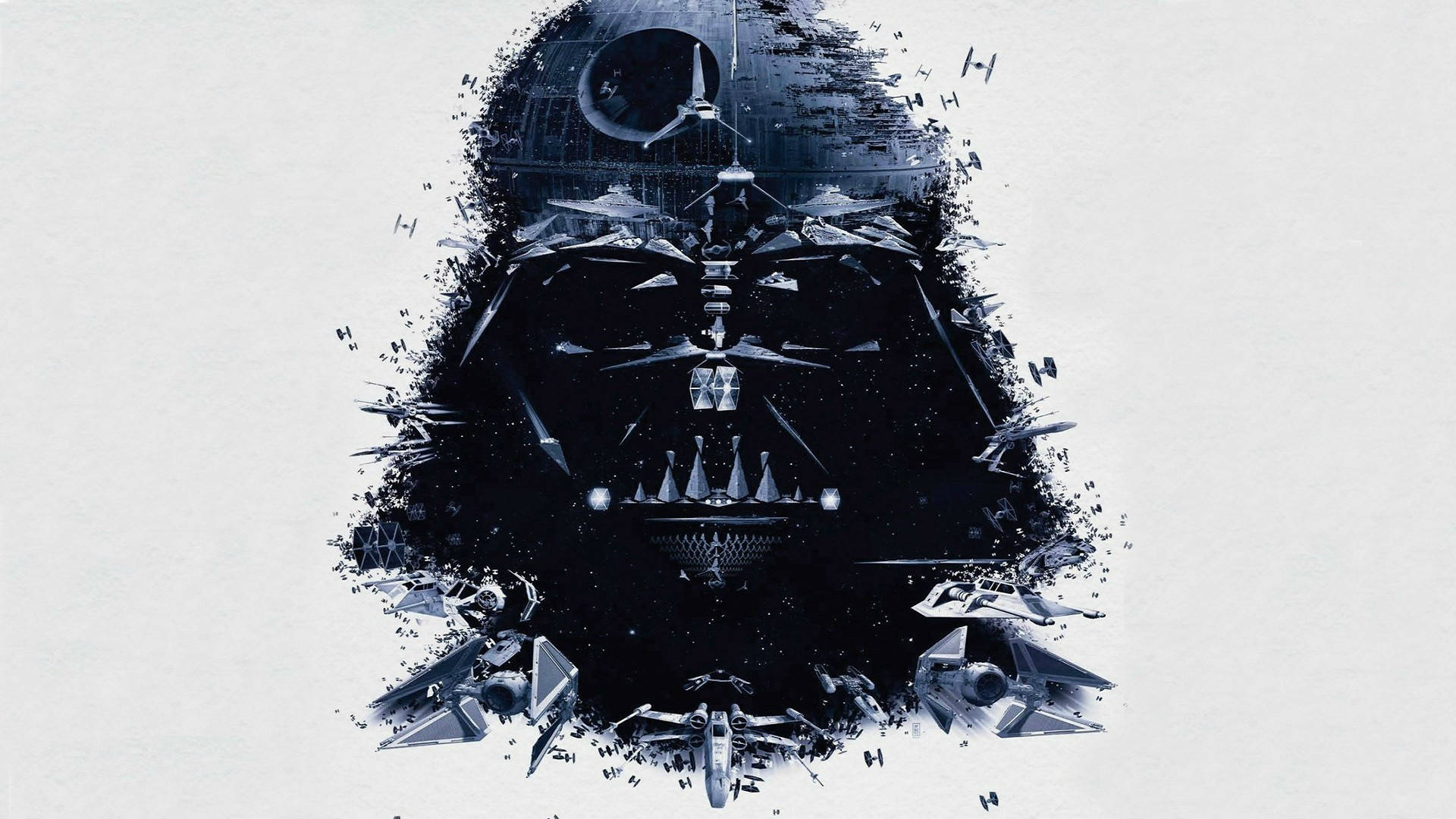 Sith-gesig uit Star Wars-fliek donker skerm Muurpapier