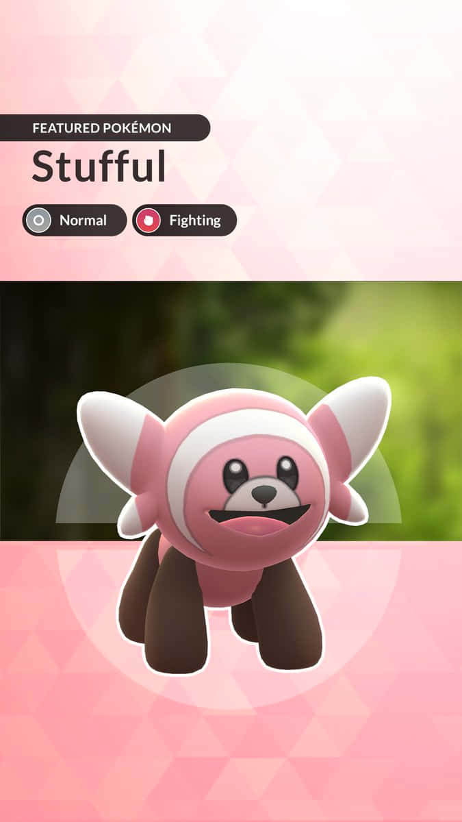 Sjarmante Stufful, die Dubbeltipe Pokémon Muurpapier