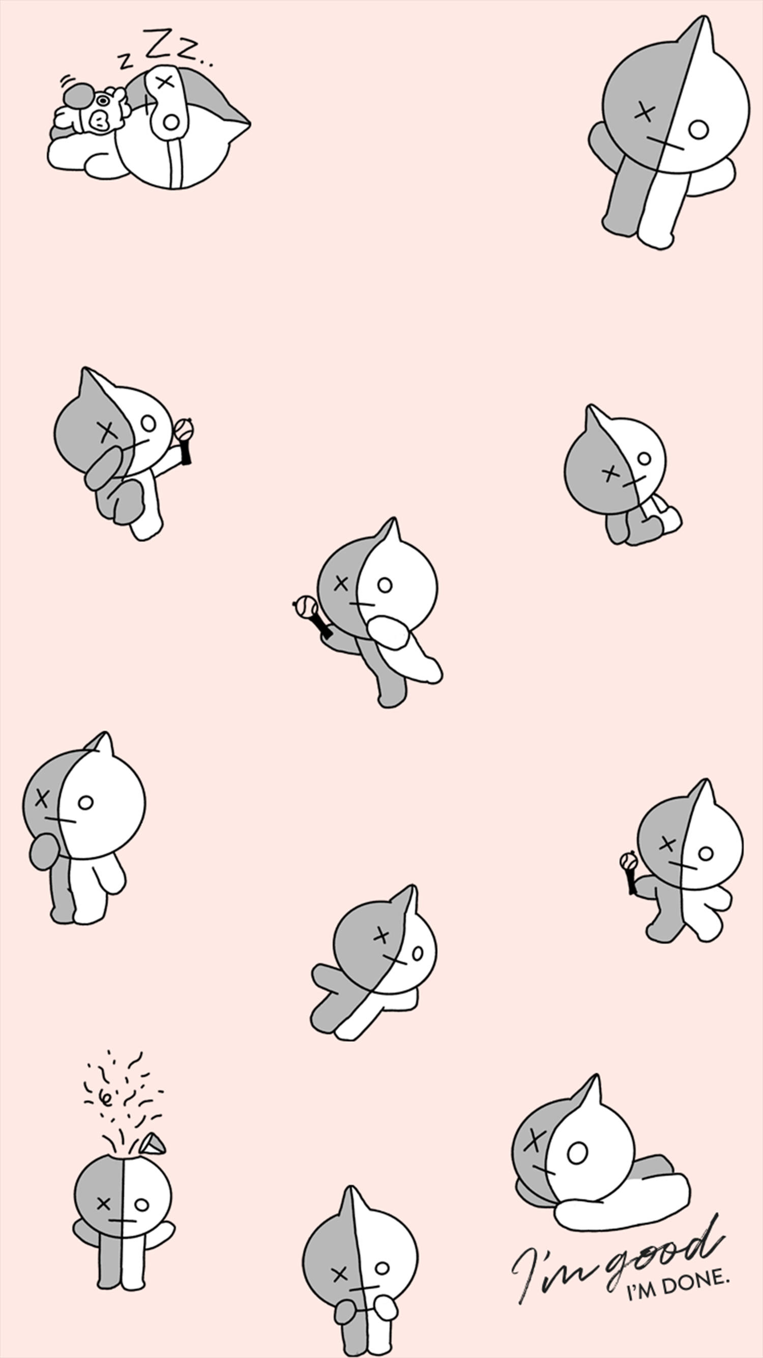 Sjarmante Van BT21 Muurpapier