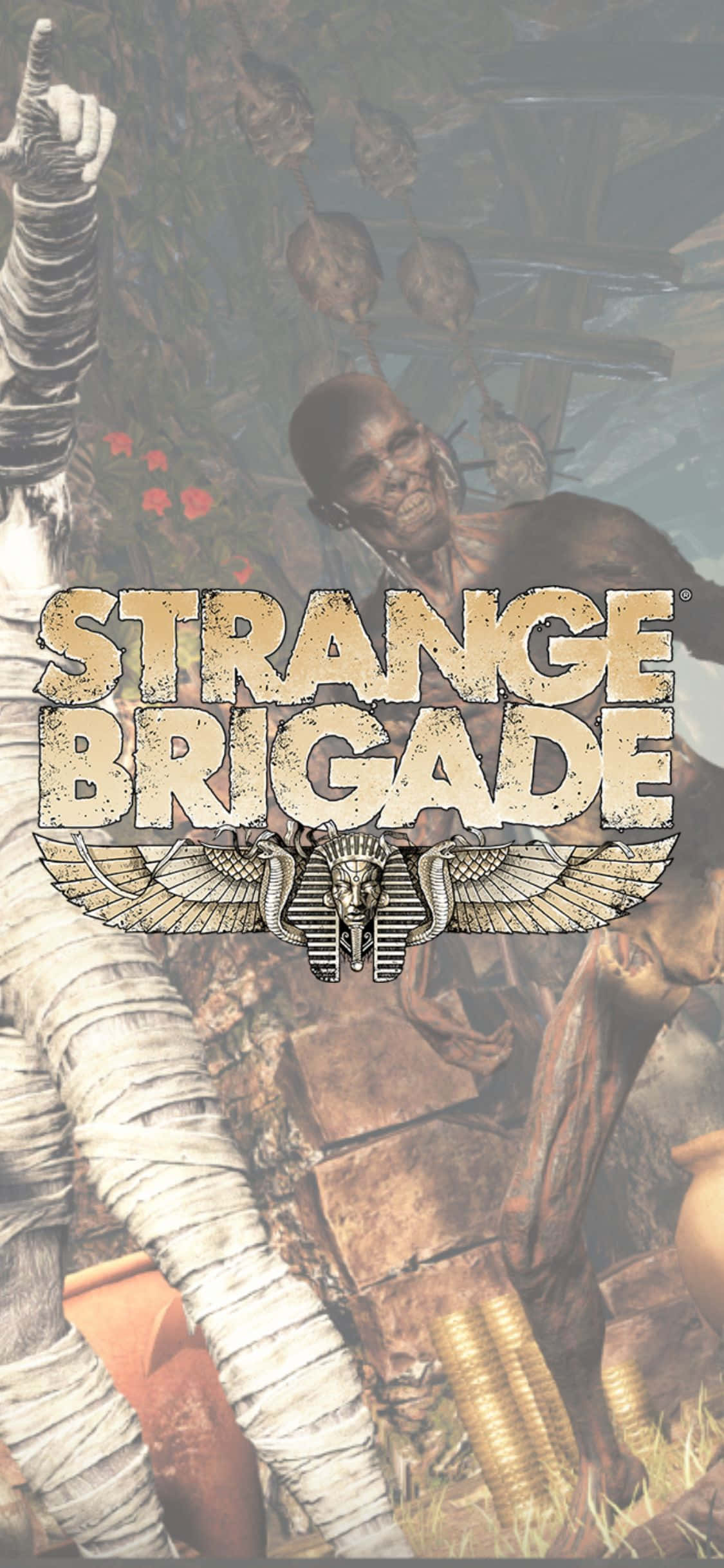 Skelet en Toegewikkelde Zombies iPhone X Strange Brigade Agtergrond Muurpapier