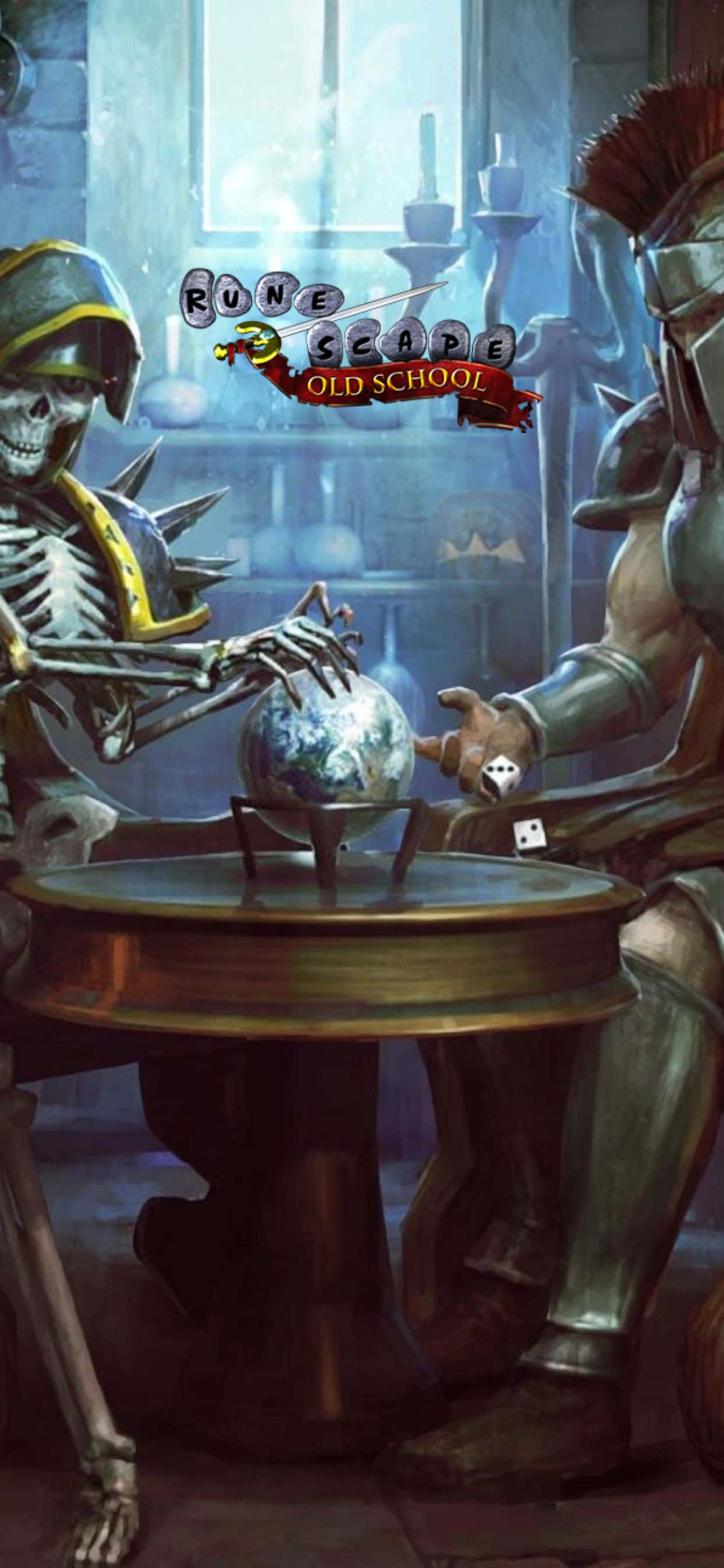 Skeletvegter iPhone Xs Max Runescape Oldschool Agtergrond Muurpapier