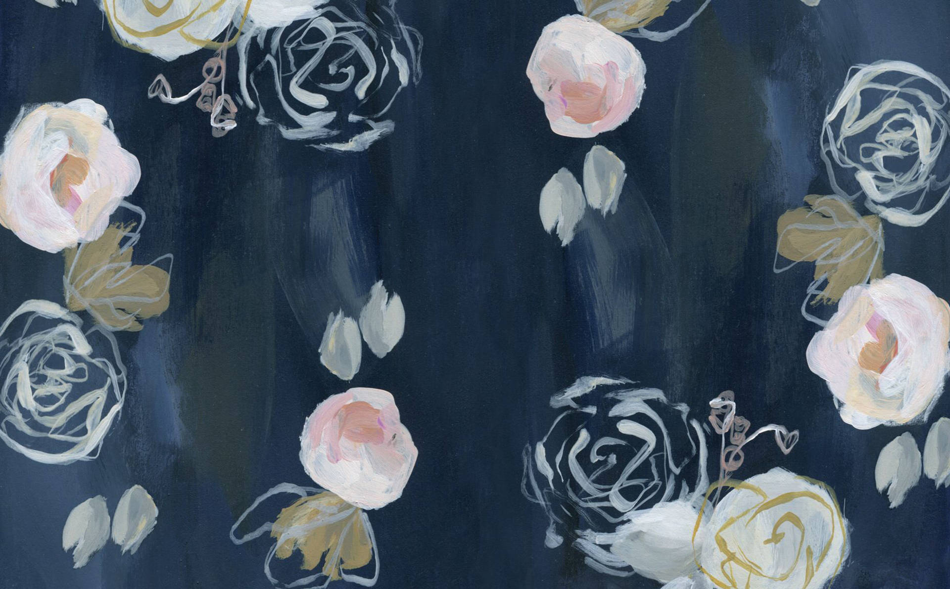 Skitterende Blomme-estetika vir iPad Muurpapier