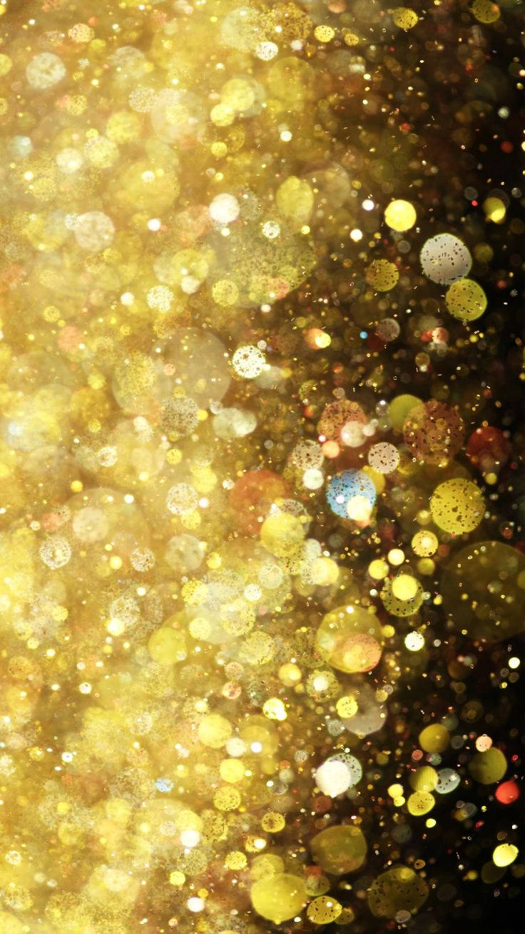 Skitterende Goud Glitter Vonk iPhone Muurpapier