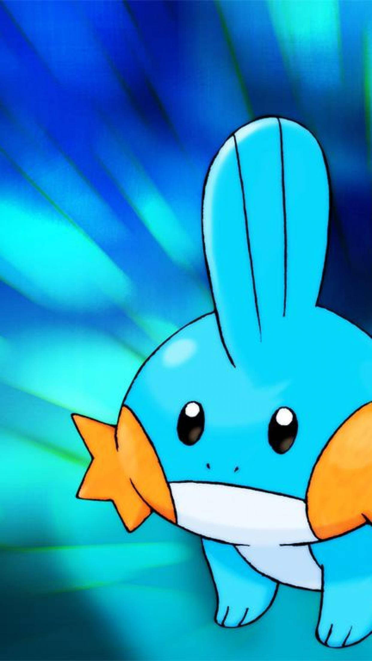 Skitterende Mudkip Portret Muurpapier