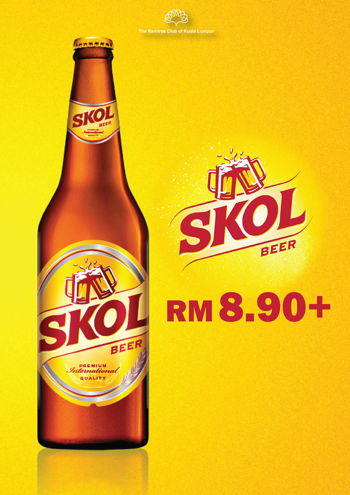 Skol Bier Geel Agtergrond Muurpapier