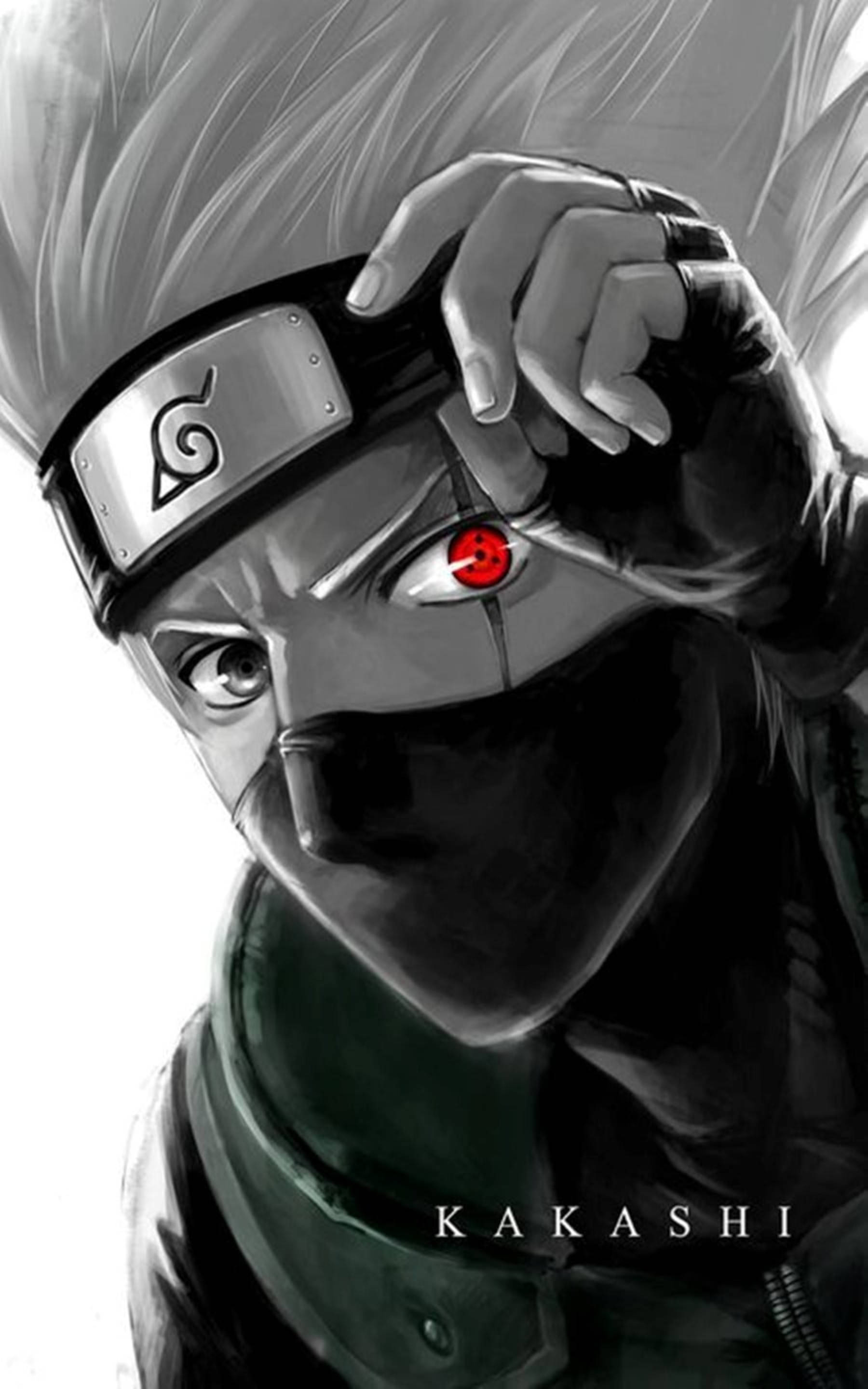 Skoon Kakashi Rooi Oog Muurpapier