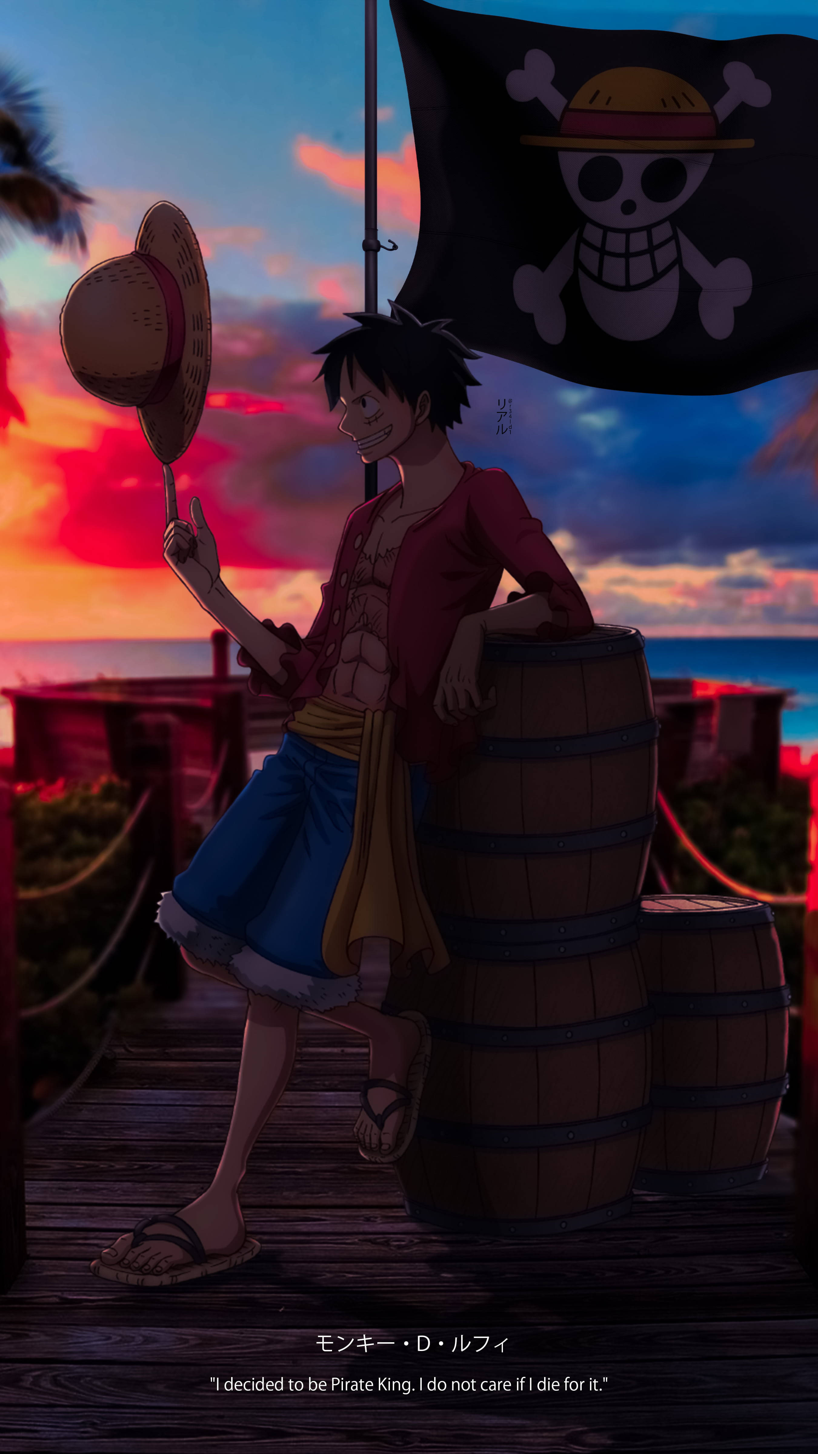 Skoon Luffy Estetika Muurpapier