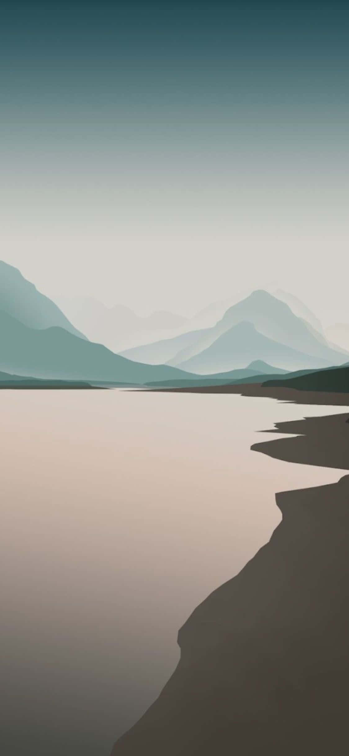 Skoon Minimalistiese iPhone X Agtergrond Muurpapier