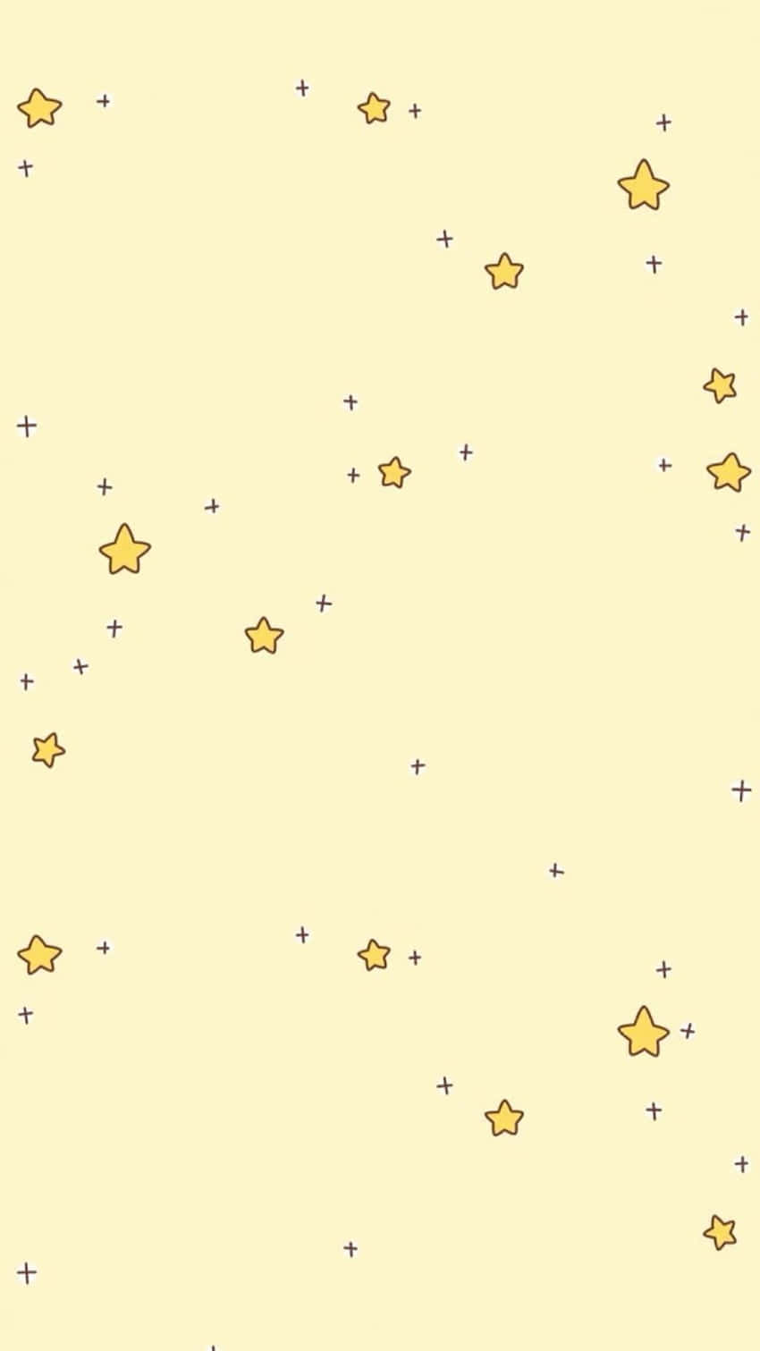 Skoon Pastel Geel Klein Sterretjies Muurpapier