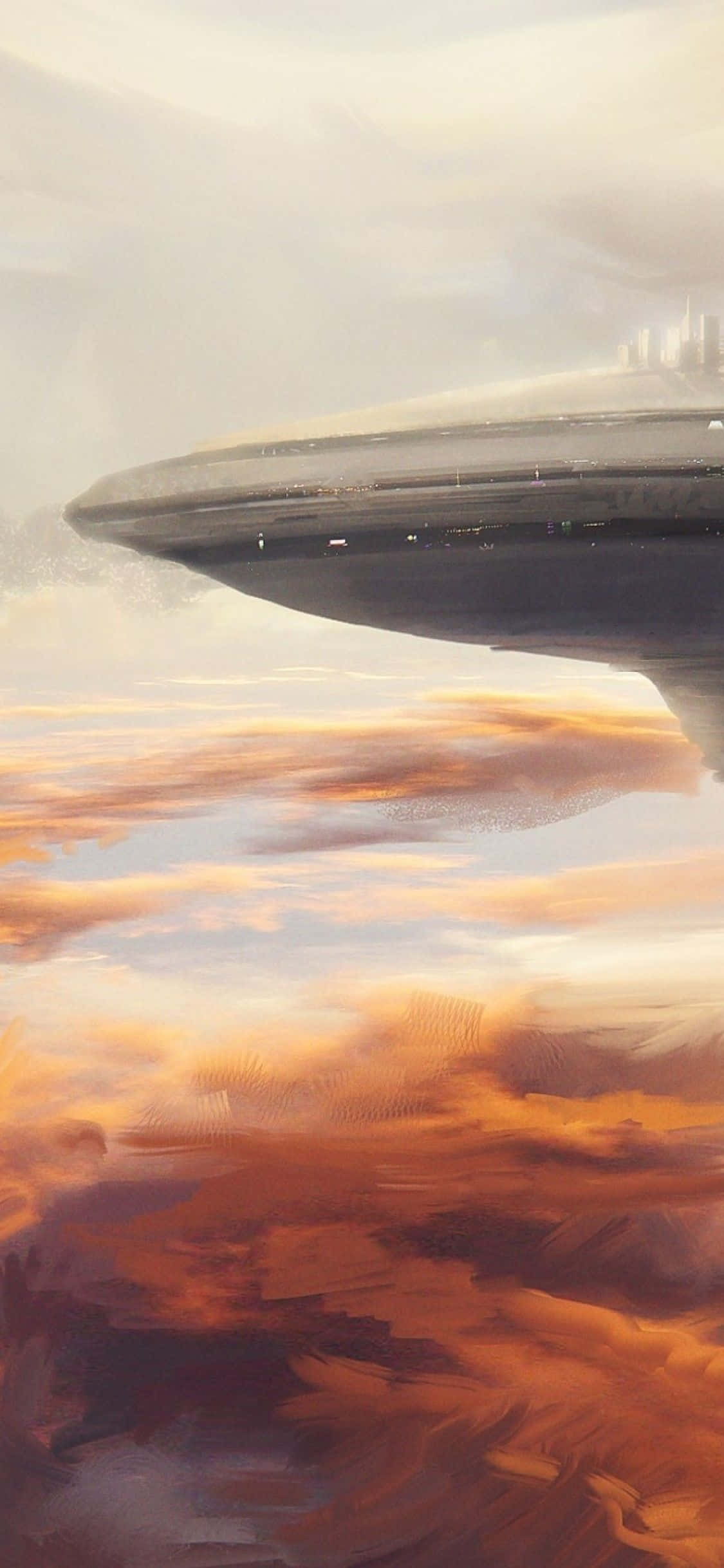 Skoonheid van Bespin met Wolke Bo Muurpapier