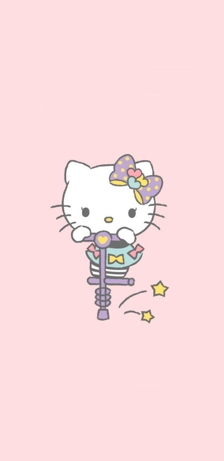 Skoonheid van Hello Kitty Speel Muurpapier