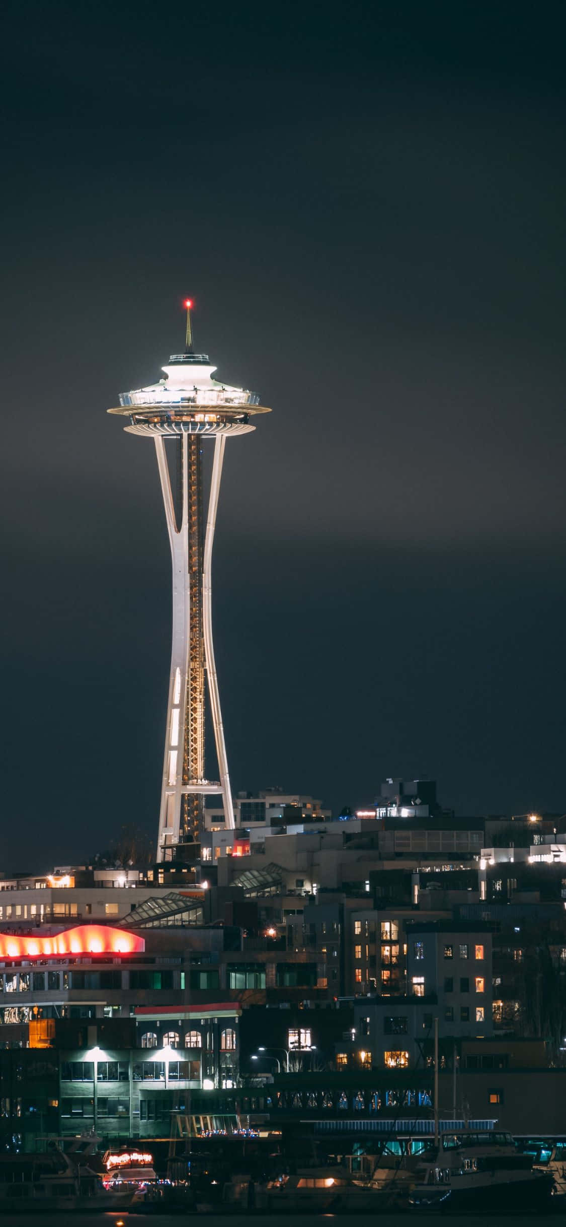 Skouspelagtige sonsondergang in Seattle, met die iPhone X Muurpapier