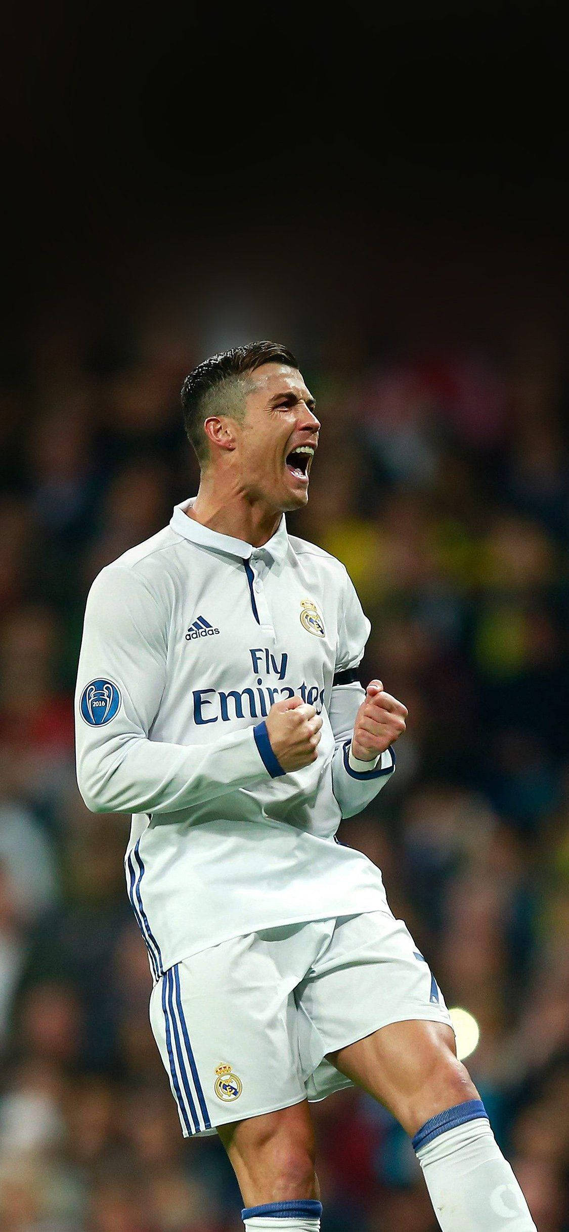 Skreeuende Cristiano Ronaldo iPhone Muurpapier