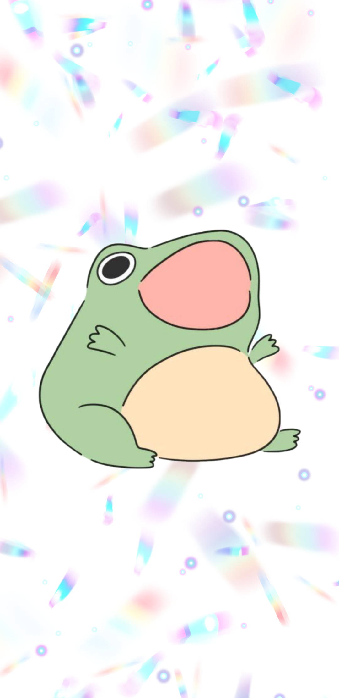 Skreeuende Padda Kawaii iPad Muurpapier