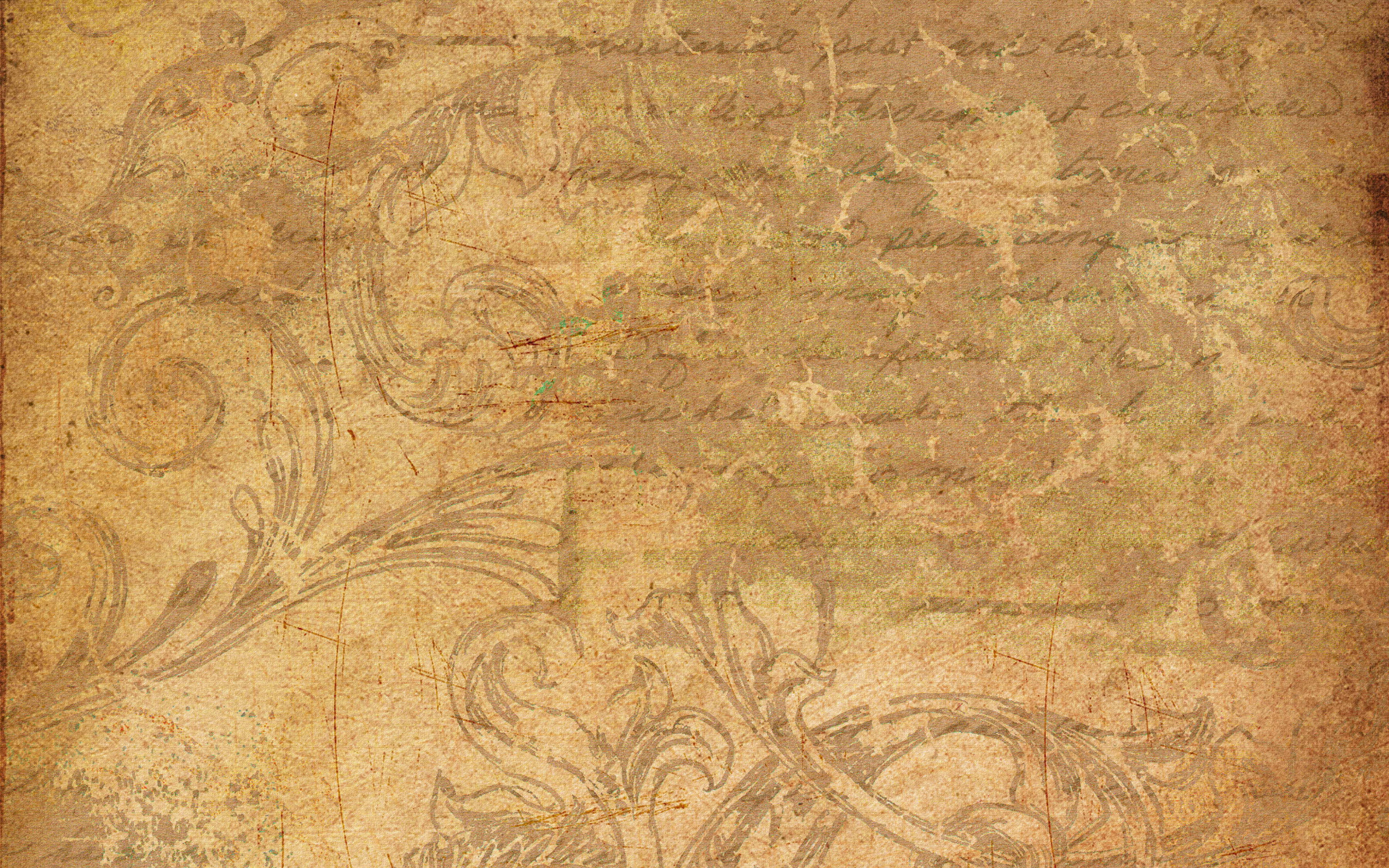 Skrif op Ou Sepiabruin Papier Muurpapier