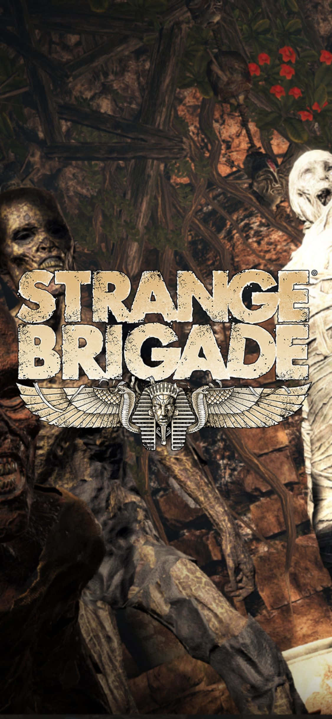 Skrikwekkende Geraamte Zombies iPhone X Strange Brigade Agtergrond Muurpapier