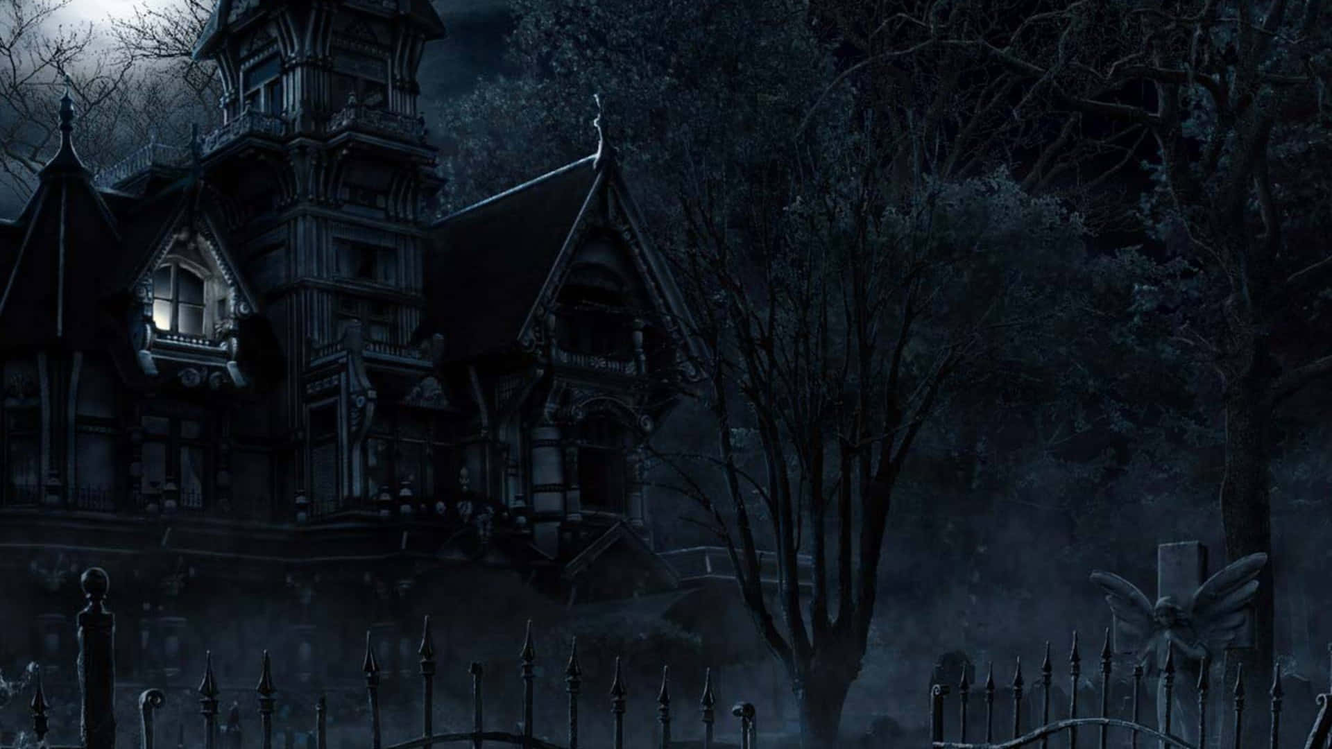 Skrikwekkende Halloween-agtergrond Muurpapier
