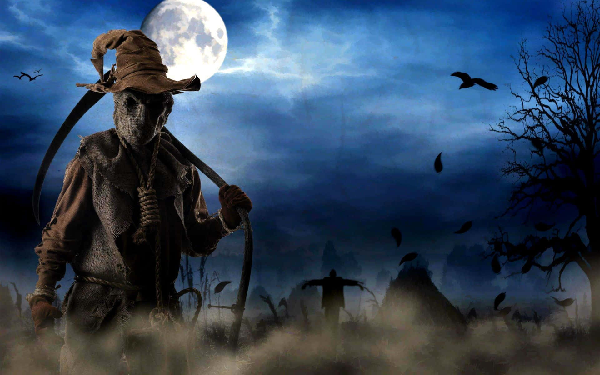 Skrikwekkende Halloween Agtergrond Muurpapier