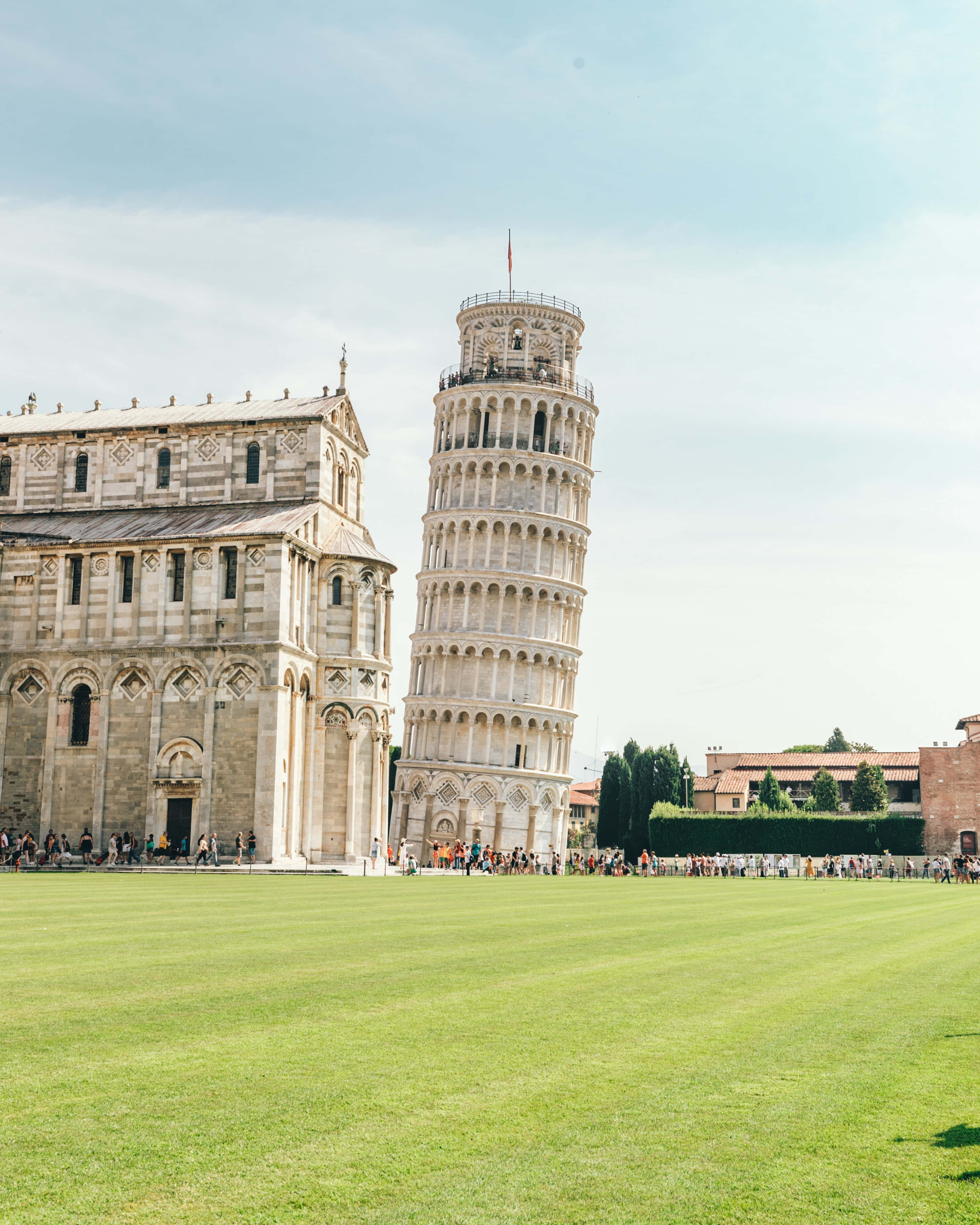 Skuins Toring van Pisa Foonfotografie Muurpapier