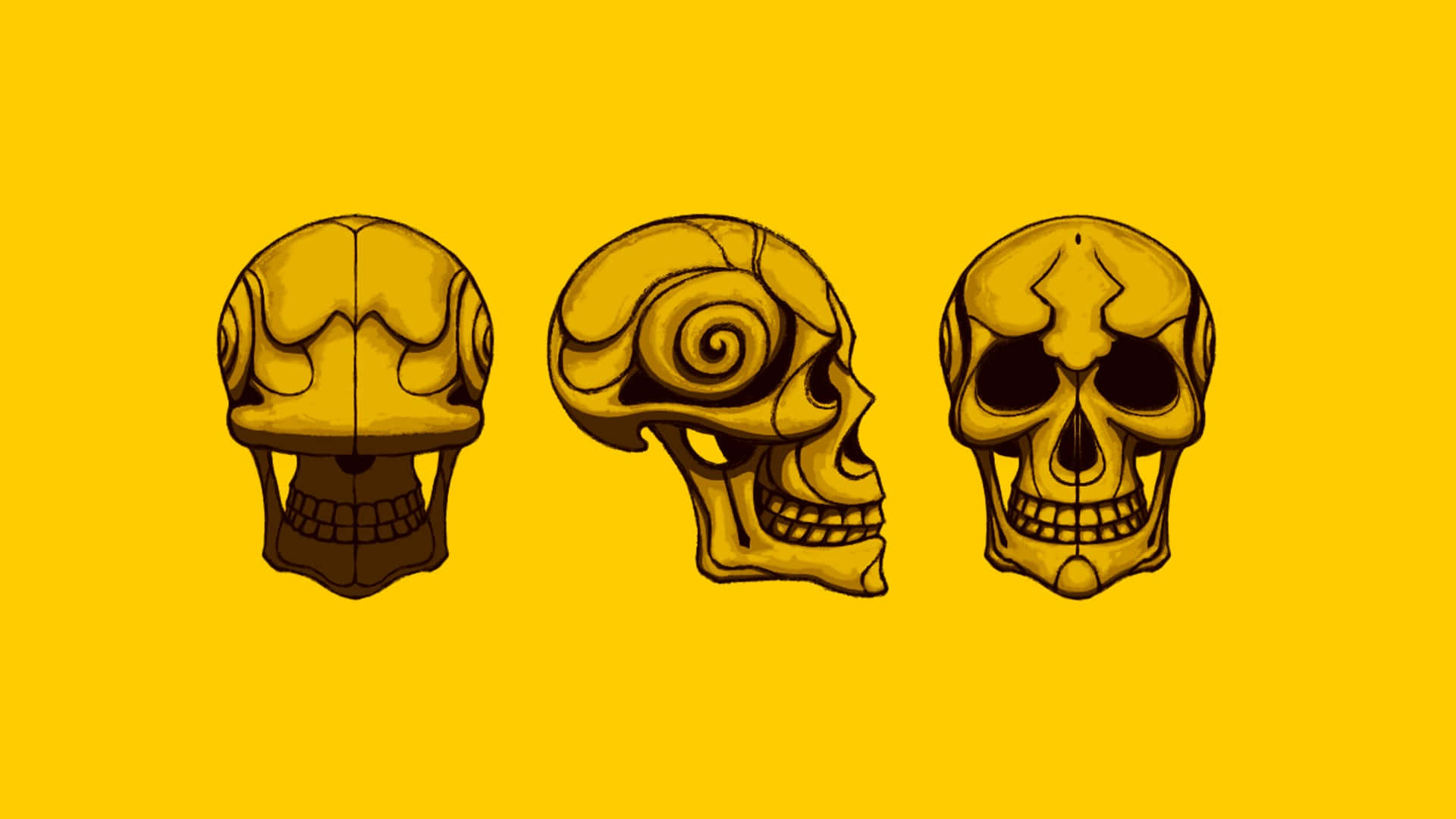 Skull Agtergrond Muurpapier