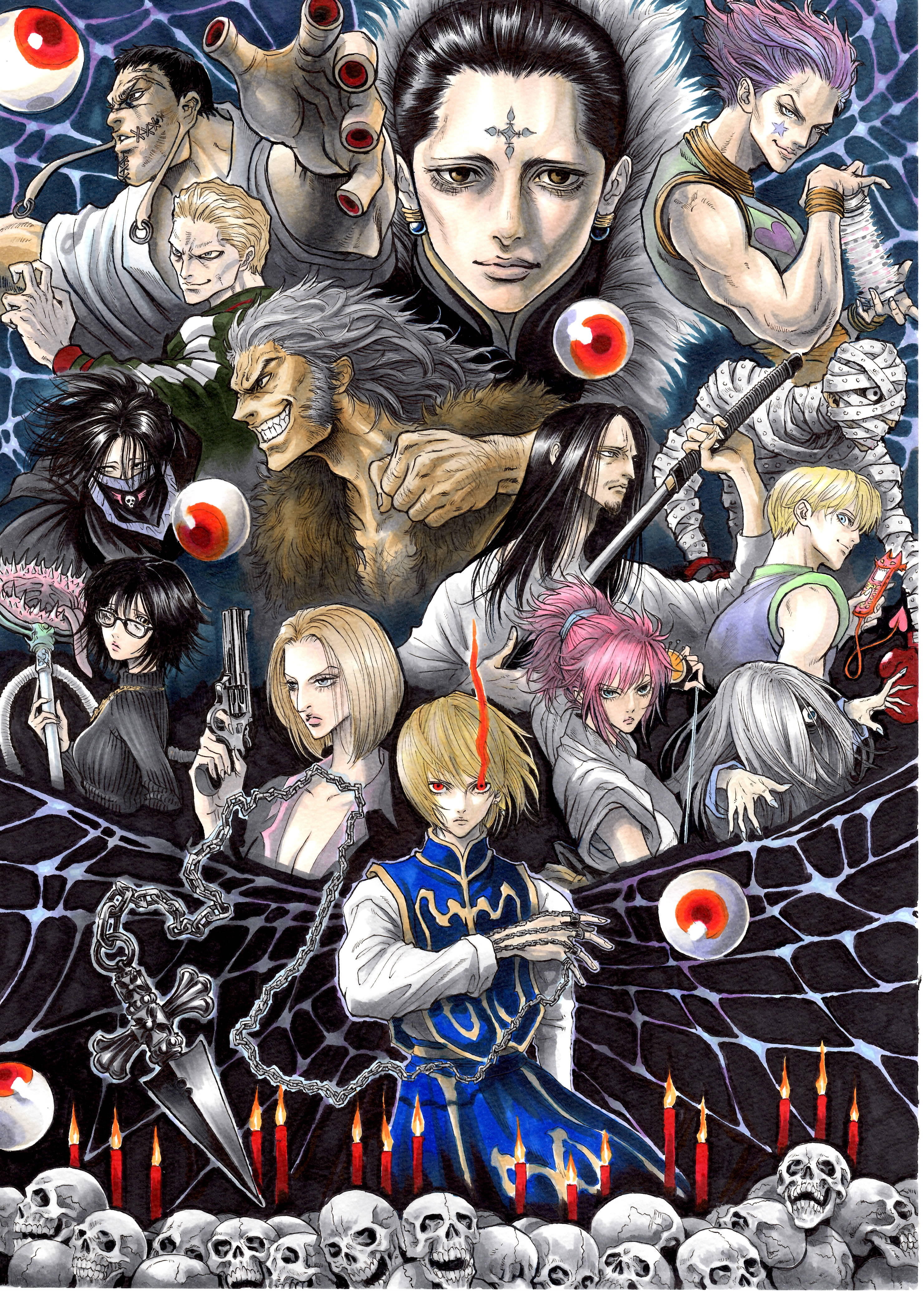 Skull Art Phantom Troupe Muurpapier