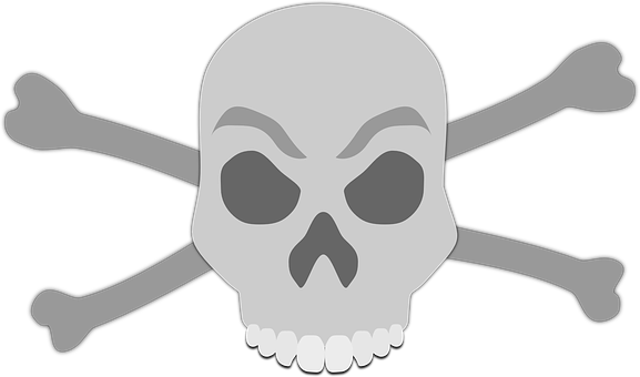 Skull en Kruisbene Grafika Muurpapier